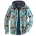 plaid hooded shirt jacket HF0613-05-01