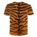 Fashion 3D Tiger Printed T  shirt O  Neck Summer Short Sleeves Daily Casual Funny Hiking Travel