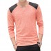 Autumn Men’s Fashion V  collar Pullovers Sweater Solid Color Slim Fit Casual Knit Sweater
