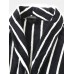 Mens Basic Striped Print Flannel Winter Thick Mid  Length Home Lounge Robes