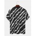 Men Brush Pattern Round Neck Short Sleeve Soft Cool Casual T  Shirts LU MINGKUN-Exclusive link